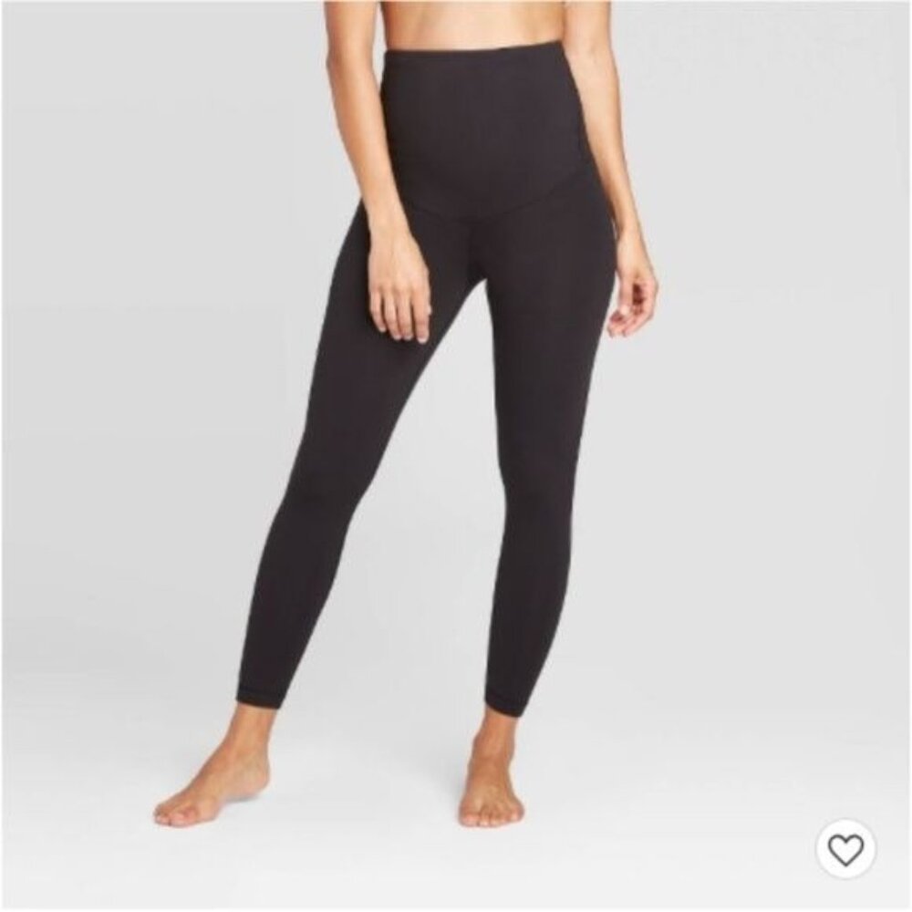 NEW Isabel Maternity by Ingrid & Isabel Panel Leggings - Black - Size XS